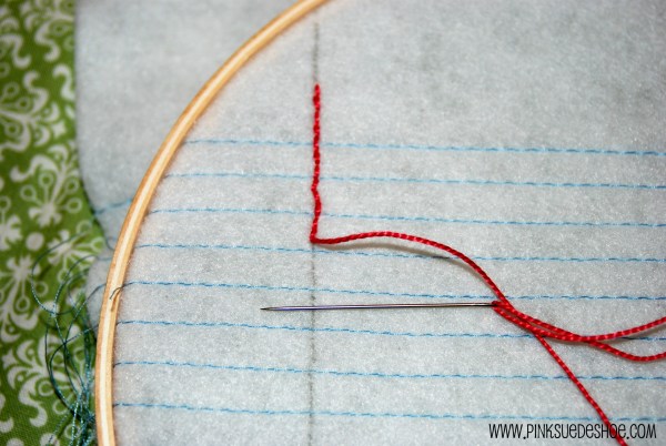 stitching the line